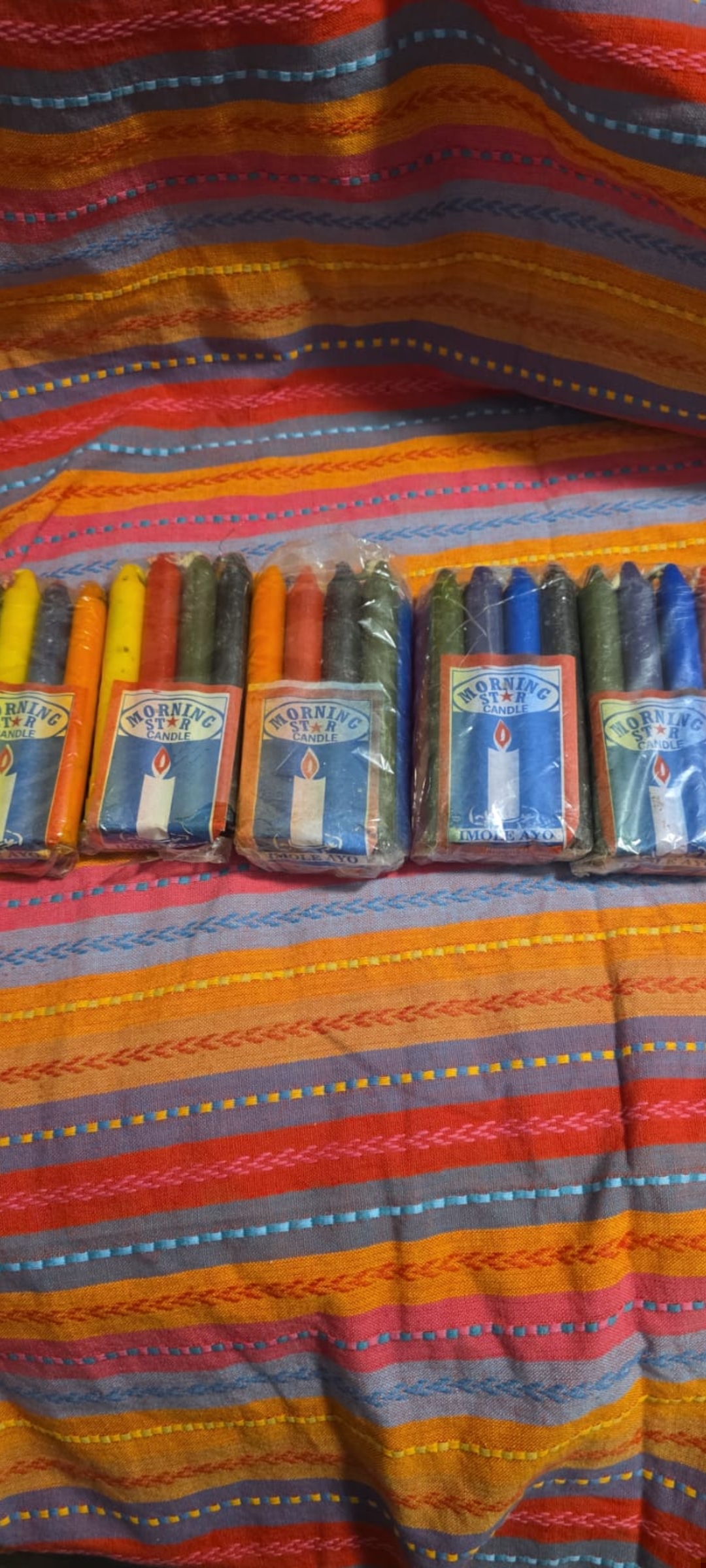 Morning Stars Mixed Coloured Candles Pack of 8