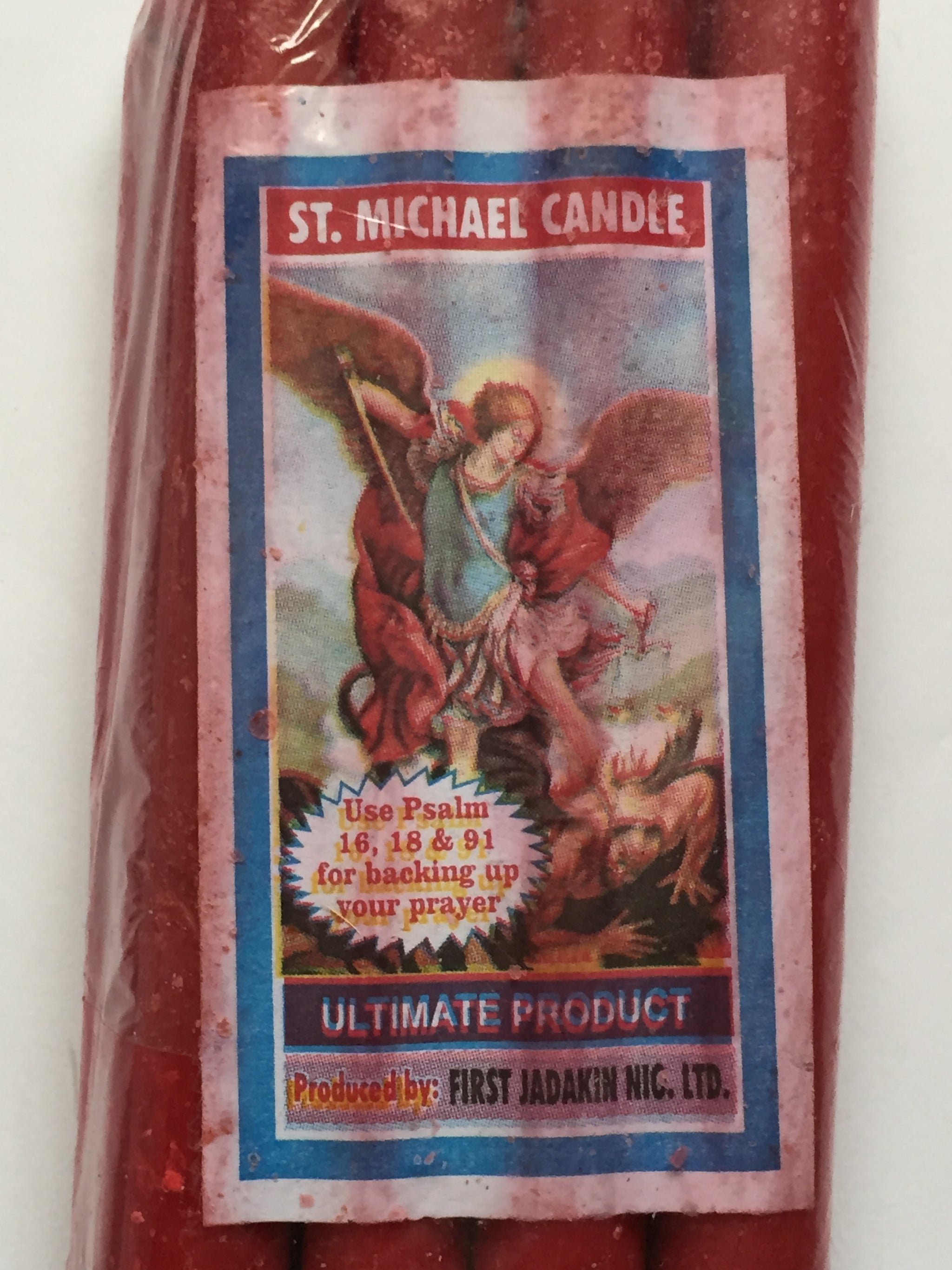St Michael Red Candles Pack of 8