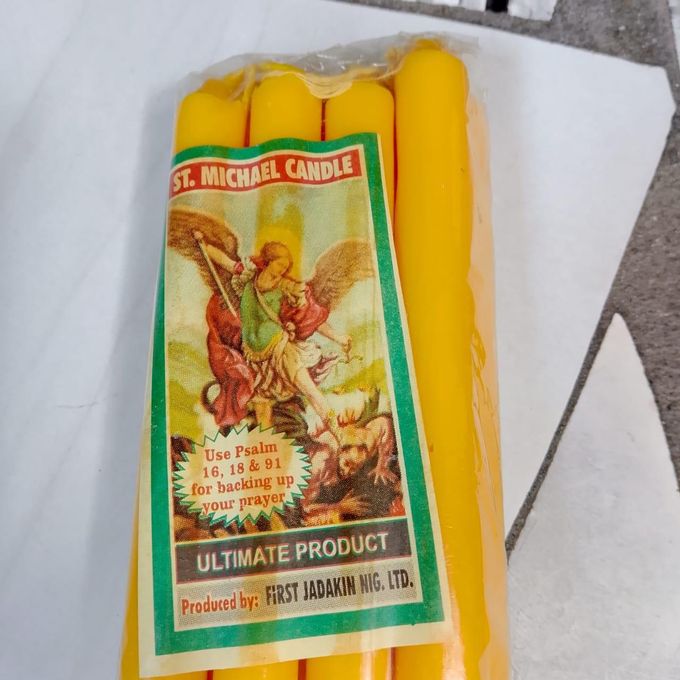 St Michael Yellow Candles Pack of 8