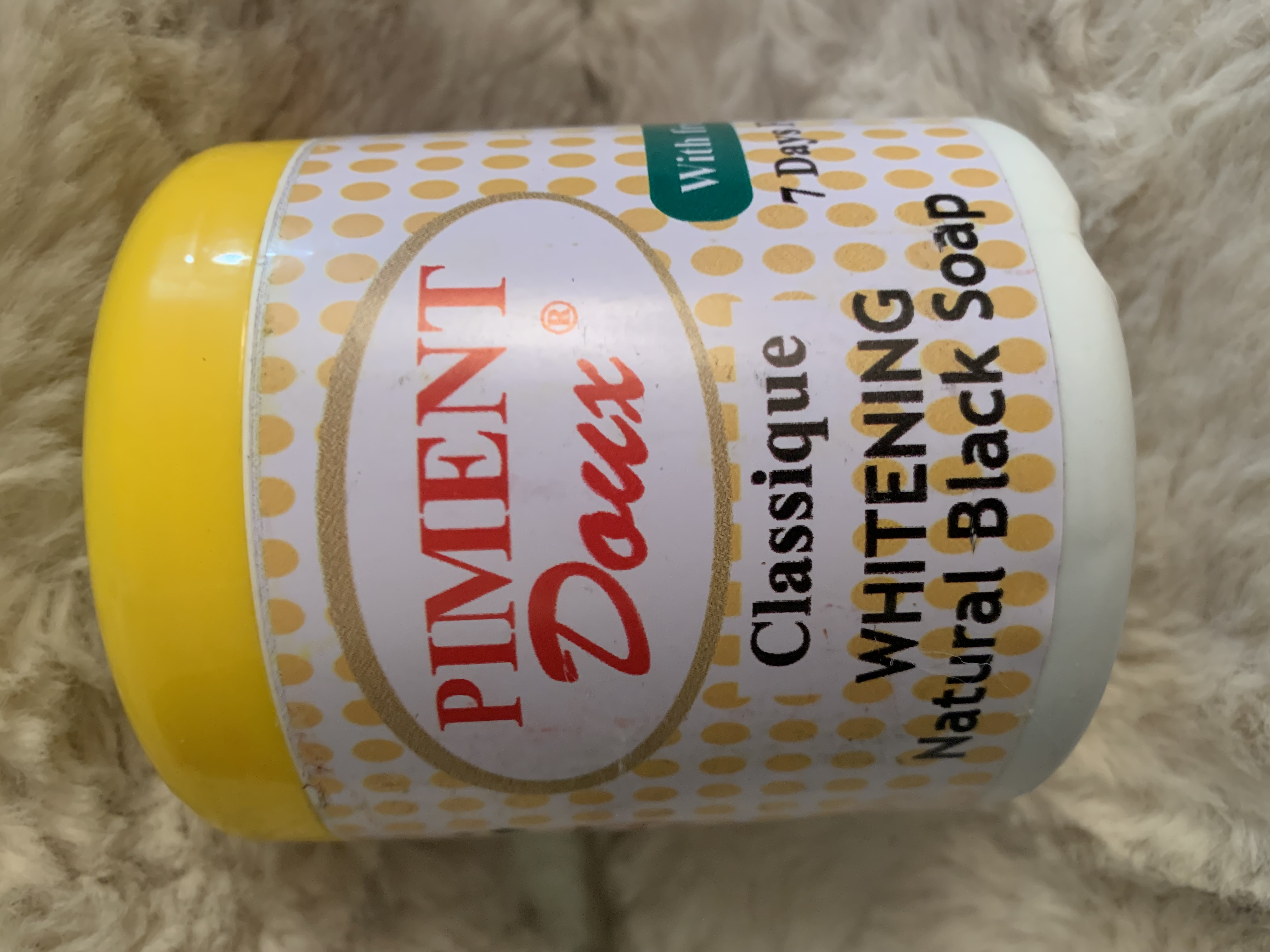 Piment doux whitening natural black soap