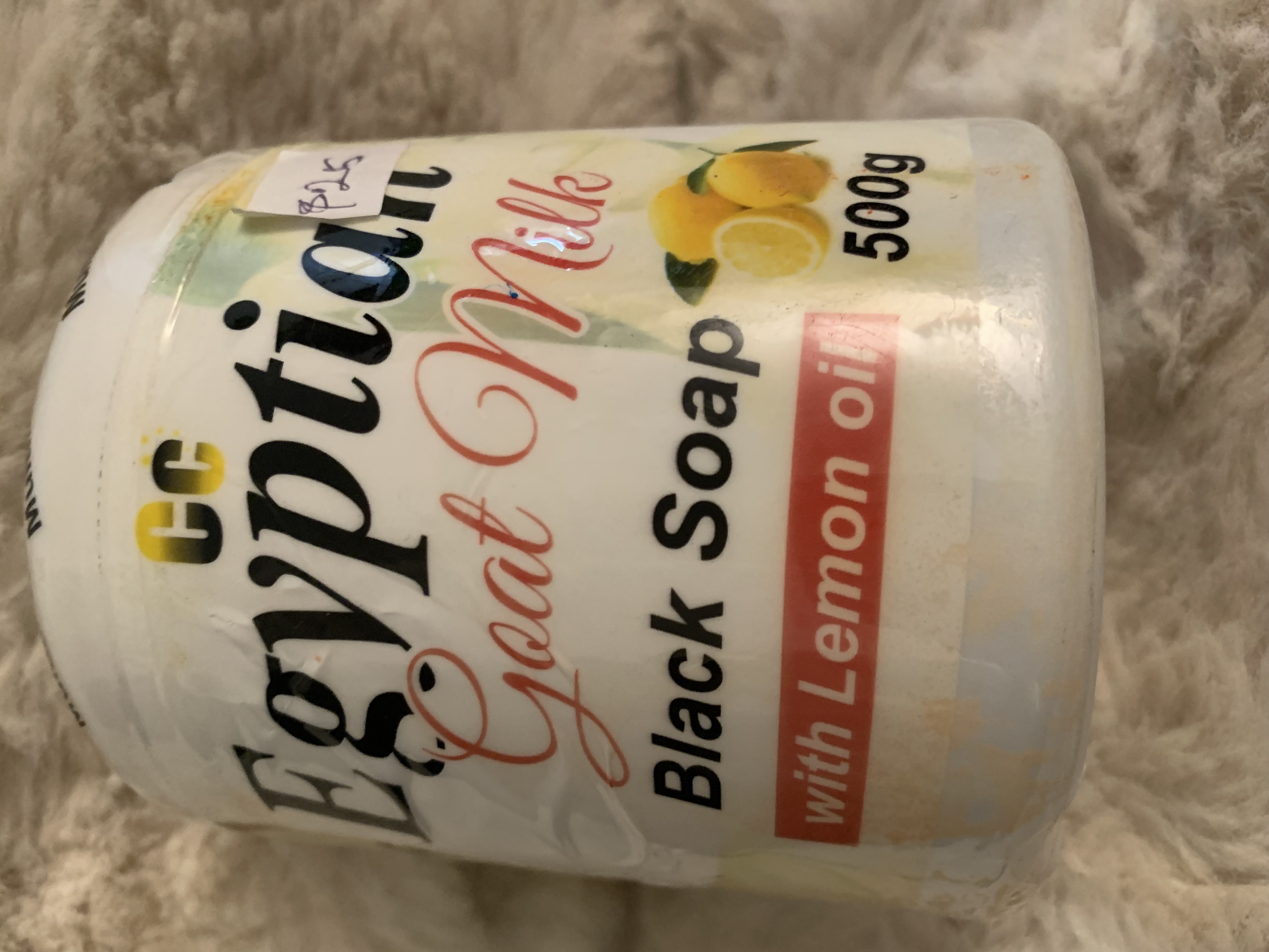 Egyptian goat milk black soap with lemon