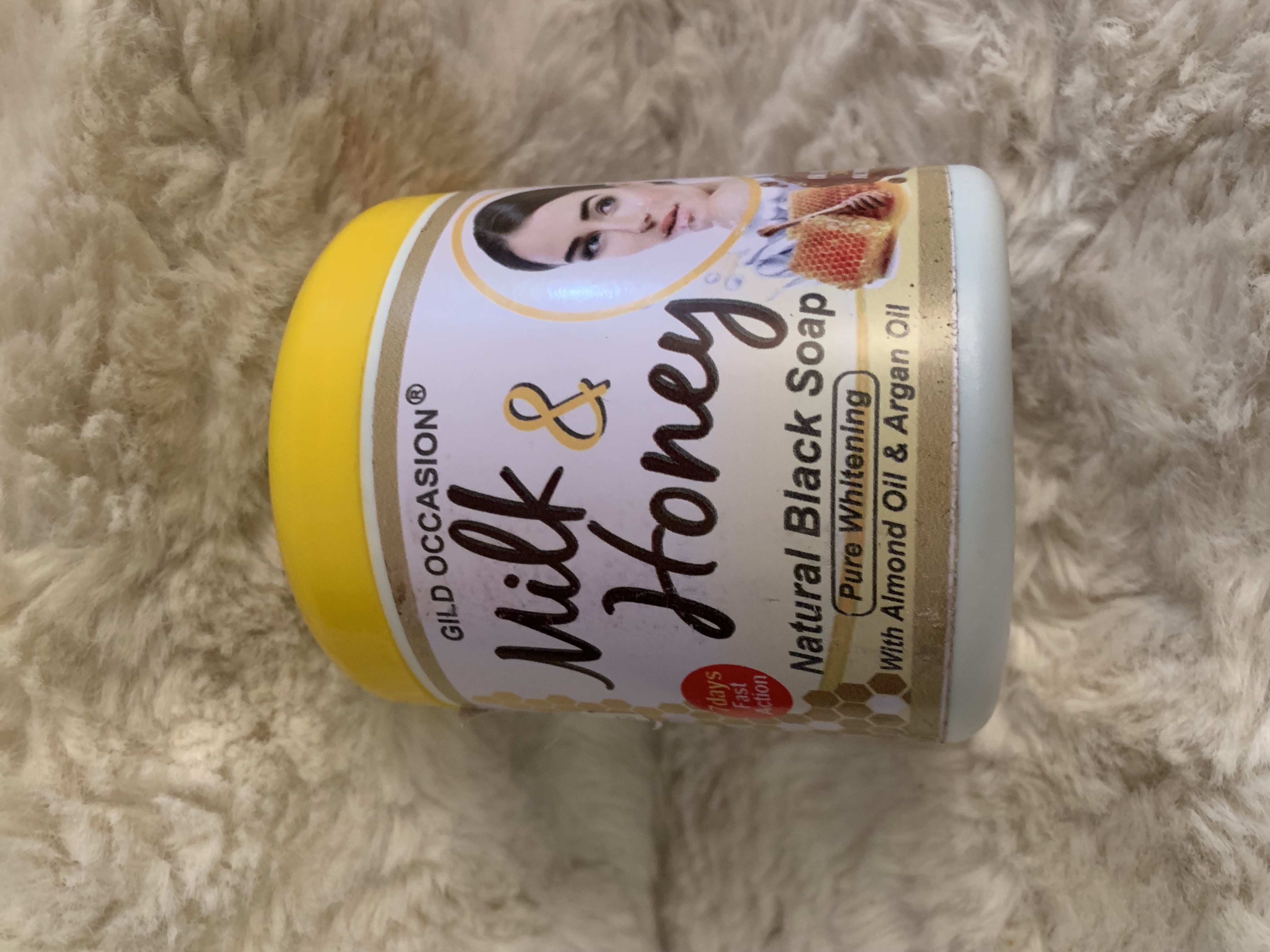 Milk and honey natural black soap